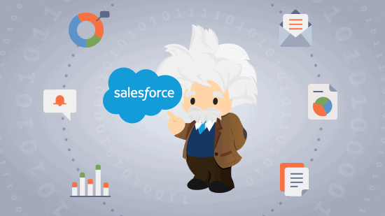 Salesforce logo: A blue cloud with the word "Salesforce" written in white. The logo represents the best software for sales.