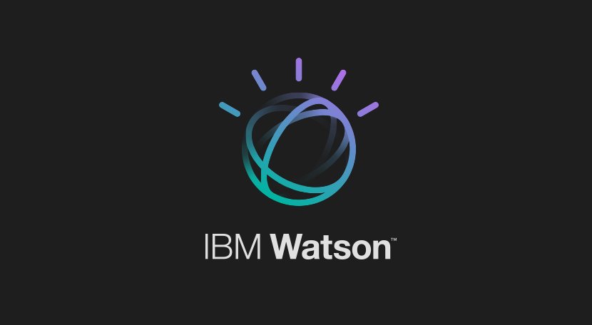 IBM Watson logo on black background